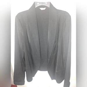 Black Open Front Women's Blazer Jacket
